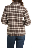 Cinch WOMEN'S PLAID TRUCKER JACKET - GRAY/BROWN
