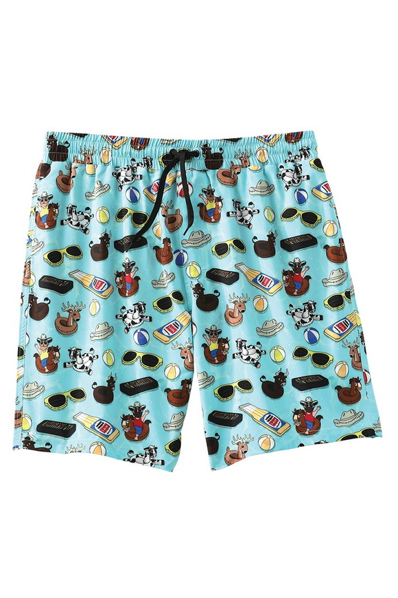 Cinch MEN'S POOL PARTY SWIM TRUNKS - BLUE