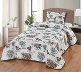 Rustic Trail Horses Farmhouse Decorative Quilt Bedding Set