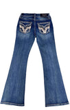 Horse Hide  Faux Flap A Little Girl Boot Cut | TB-51726CH