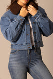 Kimes LEELA DENIM JACKET - Light Wash Indigo