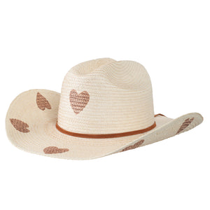 SUNBODY HATS
Kids Cattleman Palm Leaf Hat - Hearts