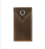 ARIAT MEN’S WALLET ‘RODEO’ OVERLAY ARIAT SHIELD BROWN ROWDY A35620282