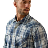 Ariat Men's Retro Heathcliff Fitted Snap Shirt - KEY LARGO PLAID 10071737