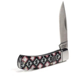 ARIAT Southwestern Shield Smooth Blade Folding Pocket Knife, Multicolor, 3” Blade (Large) - A710011297-L