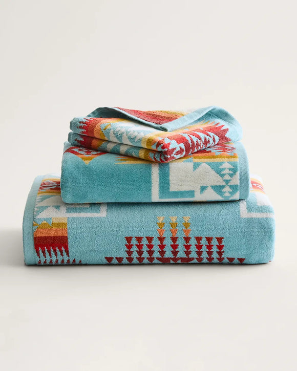 PENDLETON
3 PIECE TOWEL SET CHIEF JOSEPH AQUA