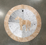  horse cowhide Rug