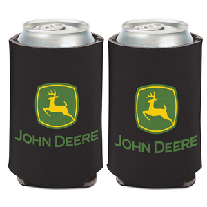 JD CAN COOLER-BLACK WITH LOGO 2-SIDED (12OZ/375ML)