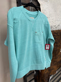 Kimes Ranch Women's Purple Gina Western Crew Sweatshirt - Turquoise