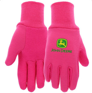 JOHN DEERE LIGHT DUTY COTTON GLOVES-PINK