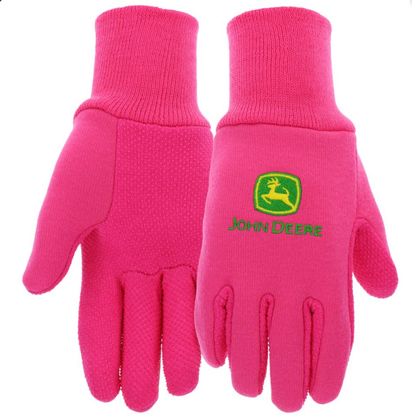 JOHN DEERE LIGHT DUTY COTTON GLOVES-PINK
