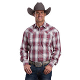 Stetson Mens Collection L/S Shirt Plaid Red