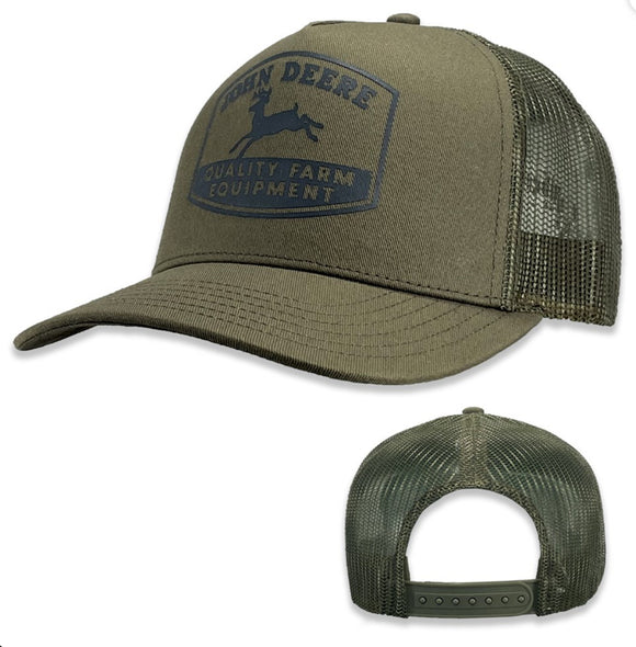 JD TWILL/MESH TRUCKER CAP-OLIVE