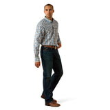 Ariat Men's Pro Series Team Phillip Classic Fit Shirt - 10071030 CORSAIR/WHITE