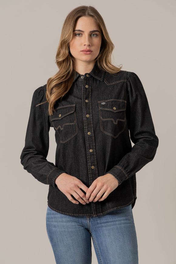 Kimes Ranch Jane Denim Snap - Black