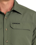 Cinch MEN’S ARENAFLEX® BUTTON-DOWN WESTERN SHIRT - Olive