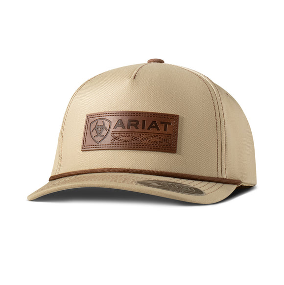 Ariat MEN'S PATCH FABRIC SNAP BACK CAP - Khaki