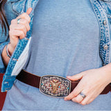 Radiating Center of it All Arrow Belt Buckle