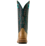 Ariat WOMEN'S FUTURITY BOON CUTTER TOE WESTERN BOOT - CARAMELIZED/PURSUIT OF TEAL 10074326