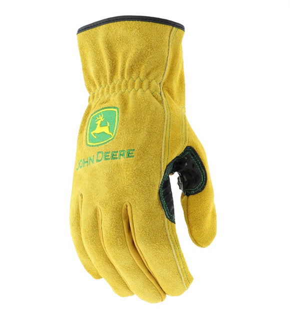 JOHN DEERE SPLIT COWHIDE LEATHER DRIVER GLOVES