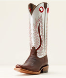 Ariat Ladies Futurity Fort Worth Western Boot - RICH JAVA|PEARLY WHITE