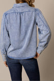 Kimes Ranch Long Sleeved Shirt - Mae Light Wash Indigo