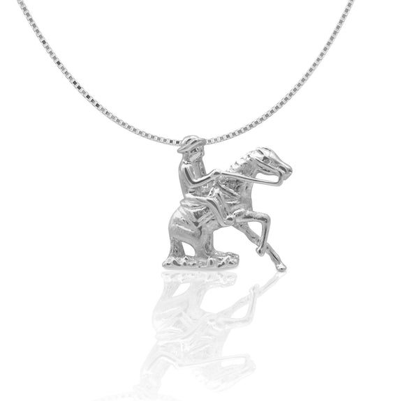 Kelly Herd Necklace Reining Horse Pendant - Sterling Silver