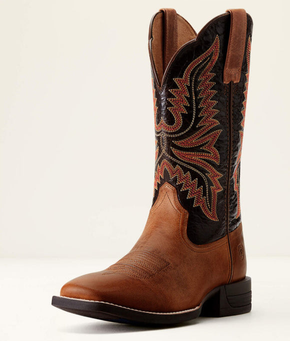 Ariat Mens Brush Creek Cowboy Boot - MESA TAN|THUNDER BROWN