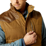Ariat Men's Western Quilted Vest - CUB KHAKI/BROWN 10062439