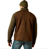Ariat CALDWELL LOGO 1/4 ZIP SWEATER - CARAFE/EARTH GREEN