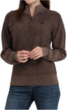 Cinch® Women's Brown Jacquard 1/4 Zip Pullover Sweater