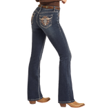 MID RISE AZTEC STEER HEAD BOOTCUT JEANS