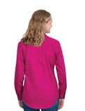 Just Country Women's - Jahna - 1/2 Button - Magenta