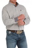 Cinch MEN'S TENCEL™ STRIPED BUTTON-DOWN WESTERN SHIRT - WHITE