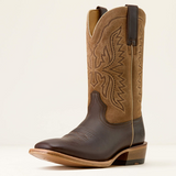 Ariat Mens Preston Wide Square Toe Cowboy Boot - ROASTED COFFEE|RUSTIC ALMOND 10074237