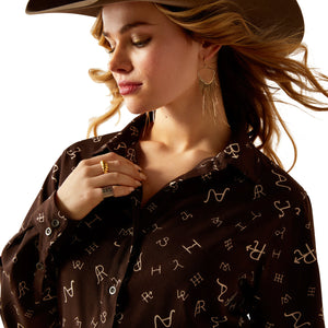 Ariat Homestyle Shirt - MOLE RANCH BRAND PRINT