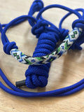 Beaded Rope Halter - Blue