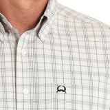 CINCH - MENS WHITE PLAID ARENA FLEX SHIRT