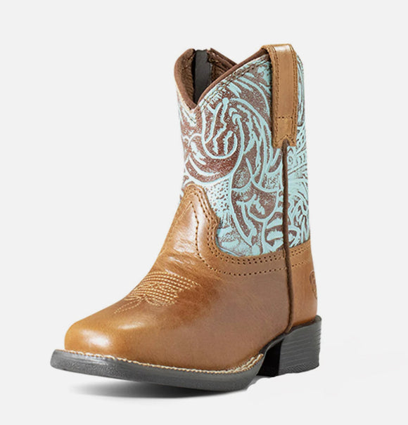 Ariat Lil' Stomper Toddler Roundup Cowboy Boot Blue A441003502
