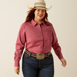 Ariat Women's Rose Wine Kirby Stretch Long Sleeve Western Shirt 10055272