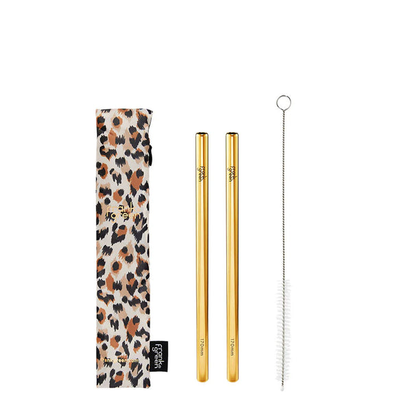 Frank Green Reusable Straw Pack - Leopard/ Savannah