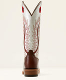 Ariat Ladies Futurity Fort Worth Western Boot - RICH JAVA|PEARLY WHITE