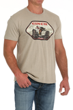 CINCH KHAKI BUCKIN' HORSE TEE - MENS TEE - MTT1690662