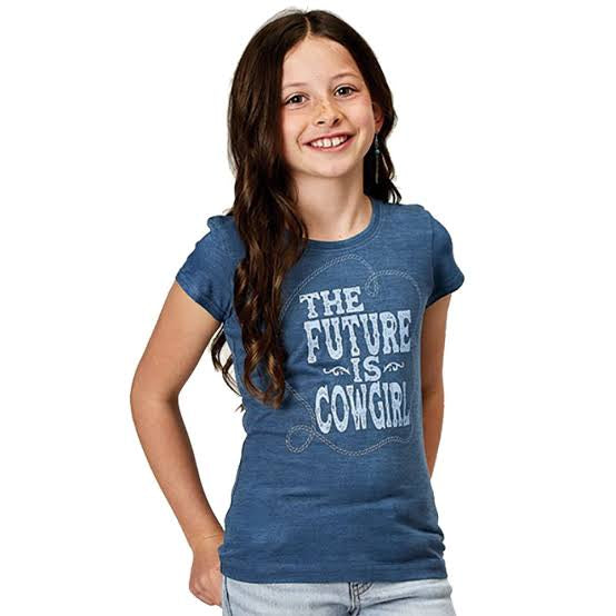 Girls Roper Shirt ‘The Future Is Cowgirl’