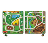 JD Rug Playmat Asst Farm w/Tractor & Construction W/Skid Steer