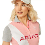 Ariat Ladies Taryn Short Sleeve Polo Flamingo Pink Coral Paradise