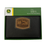 JD BROWN PEBBLE GRAIN LEATHER BI-FOLD WALLET - HISTORIC TRADEMARK PATCH