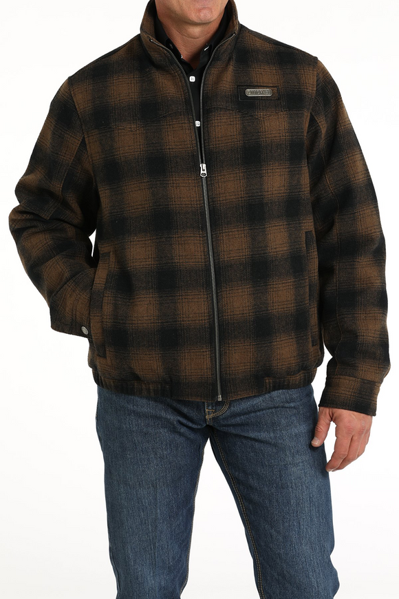MEN'S CONCEALED CARRY WESTERN JACKET - BROWN