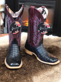 Macie Beans - ‘Black Caiman - Wine Pull Up’