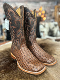 HP Chocolate Nile Croc Print Western Boot